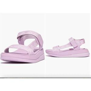 Fitflop Surff Webbing Poly/Leather Back Strap Sport Sandals Wild Lilac size 9